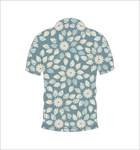 Polo vintage personnalisé à motif floral, polo de golf imprimé, manches courtes, vêtements de sport décontractés pour équipe - Product Image 2