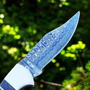 Cuchillo de Bolsillo Plegable de Damasco Hecho a Mano con Madera Exótica, Cuchillo de Camping de Alta Calidad, Soporte OEM - Product Image 6