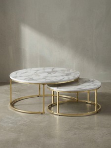 Pure Modern <b>Round</b> Coffee <b>Table</b> With Tempered Glass Top And Metal Frame Contemporary Living Room Furniture Decorative Design - Product Image 4