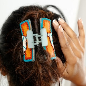 Pinzas para el pelo de cuero mecanizado a mano de alta calidad, accesorios occidentales para el cabello, pinzas para el pelo de cuero de vaca genuino Floral de lujo - Product Image 6