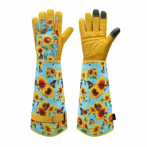 High Performance Synthetic Leather Amara <b>Long</b> Cuff Gardening <b>Gloves</b> Durability Hand Protection Work <b>Gloves</b> for Women - Product Image 2