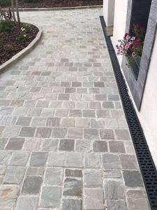 Best Selling Sandstone Flag Slab Honed Surface Gray Color Natural <b>Stone</b> Exterior Flooring Contemporary Design - Product Image 2