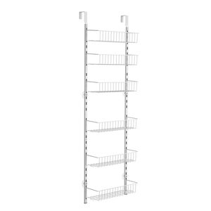 Organizzatore da Appendere Sopra la Porta a 6 Ripiani in Acciaio Resistente, Porta Spezie Regolabile da Parete, Soluzione Organizzativa per Dispensa - Product Image 1
