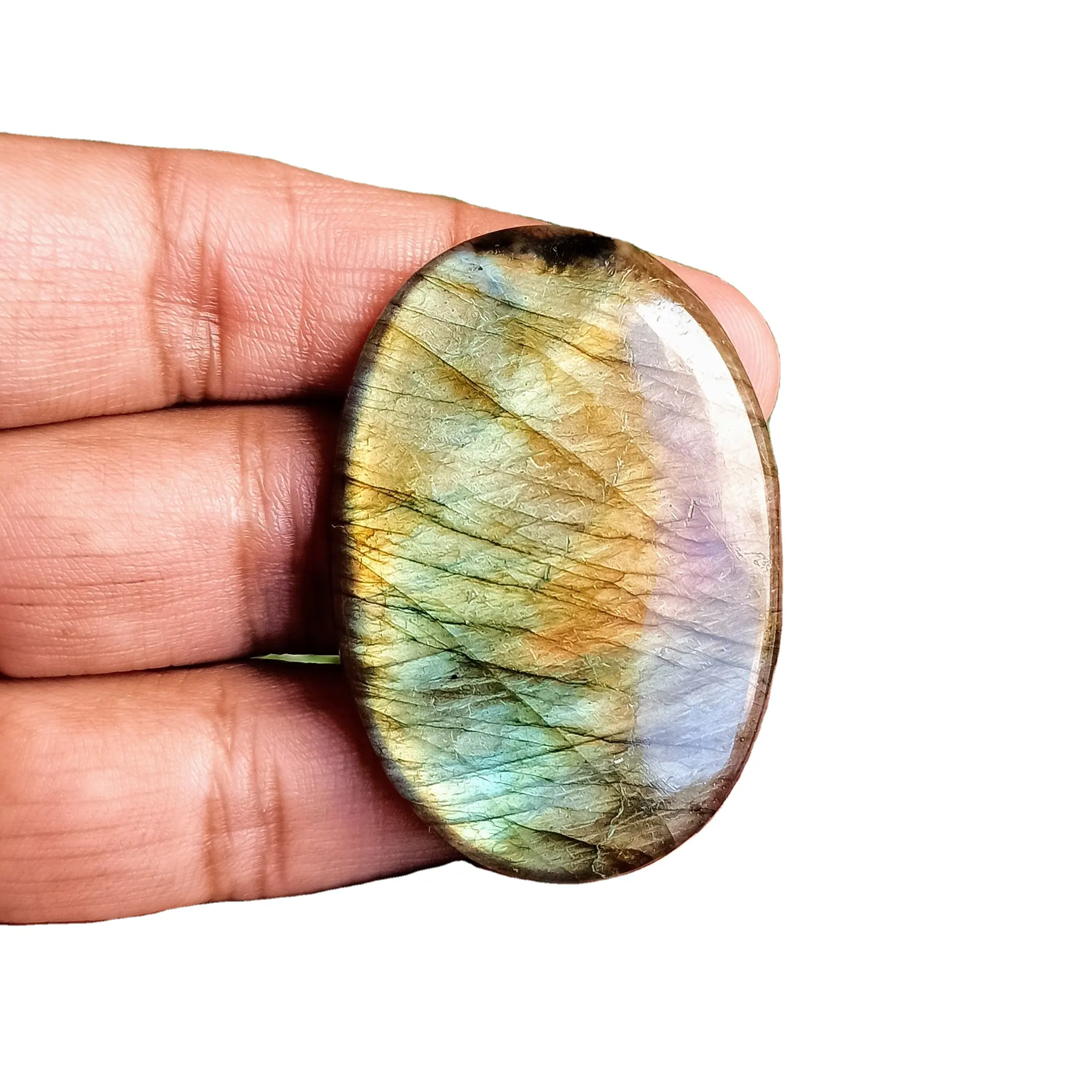 Batu Permata Alami Kristal Labradorite Cabochons Tumbled Batu Palem Harga Grosir Longgar Permata Penyembuhan Chakra Reiki Perhiasan Hadiah