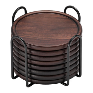 Sous-verre en bois personnalisé de qualité supérieure, gravé avec un nom, cadeau, souvenir de fête, sous-verre en bois élégant, collection élégante pour mariage, maison, salle à manger - Product Image 4