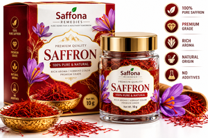 Safran en fils Saffona Premium 10g, épice naturelle Kesar, ingrédient alimentaire pour la cuisine, les boissons, les desserts et les recettes traditionnelles - Product Image 3