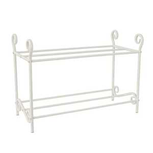 Durable Wooden Bench Shoe Rack with 2 Tier Slatted <b>Shelves</b> for Entryway Seating and Storageooden shoe rack bench shoe - Product Image 3