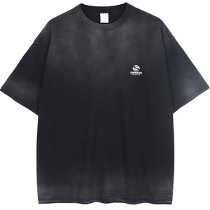 Crew Neck <b>Vintage</b> Washed T Shirt Oversized Fit Drop Shoulder Cotton Casual Streetwear Top Boxy Fit Drop Shoulder <b>Vintage</b> <b>Tee</b> - Product Image 3