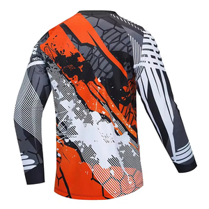 Custom Long Sleeve Motorcycle Jersey Men's Sublimation Print Quick Dry Sport Shirt Full Sleeve Polyester Motocross Racing Wear - Product Image 5