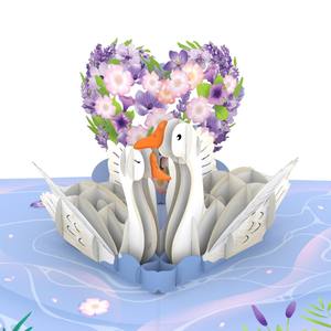 การ์ดป๊อปอัพ 3 มิติ คู่รักสวีน การ์ดอวยพรแฮนด์เมดคู่รักที่ดีที่สุด การ์ดป๊อปอัพธีมความรัก 3 มิติ การ์ด 3 มิติ ป๊อปอัพ งานฝีมือกระดาษรูปสัตว์ ความรัก - Product Image 1