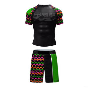 Rashguard de Spandex para BJJ con Logotipo Frontal Transpirable y Estampado por Transferencia Térmica, Personalizado OEM al por Mayor, Ropa de Entrenamiento - Product Image 5