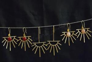 Best Quality <b>Quirky</b> Lash Brass Long <b>Earring</b> Trendy Fashion Jewelry for Wedding Bridal and Special Occasions In Bulk Quantity - Product Image 5