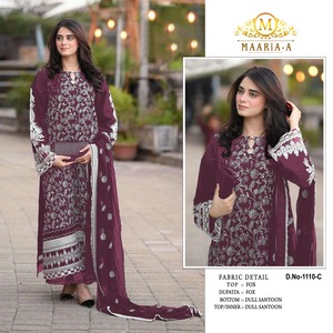 Vente en gros du dernier costume Salwar georgette brodé de créateur pour femmes adultes vêtements indiens et pakistanais d'Inde et du Pakistan - Product Image 3
