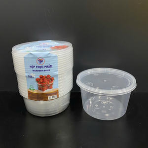 Vietnam Factory Injection 24oz Round Shape Plastic Food Containers With Lids for Food <b>Box</b> Transparent Microwave Safe Container - Product Image 3