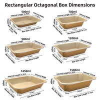 Boîtes en papier kraft pré-assemblées de qualité supérieure, emballage pour nouilles à emporter avec poignée, service de conception gratuit, livraison rapide