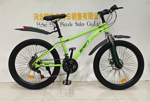 Vélo de montagne personnalisé en usine, 24 <span class=keywords><strong>pouces</strong></span>, 21 vitesses, freins à disque doubles, vélo tout-terrain pour hommes et femmes, cadre en acier - Product Image 2