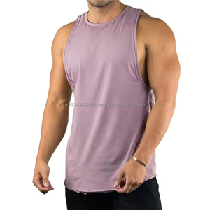 Débardeurs de sport sans manches en coton 100% pour hommes, coupe ajustée, logo personnalisé, fabrication bon marché - Product Image 6