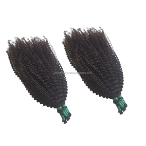 Extensiones de cabello Remy virgen humano original, a granel Natural cabello rizado, paquetes de cabello alineados con cutícula Indonesia - Product Image 2