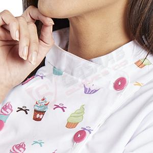<b>Women</b> Cupcake-fantasy Printings Fashion-Cook Chef Restaurant-bar Kitchen Uniforms Long-sleeve Coats <b>Shirt</b> <b>for</b> <b>Women</b> - Product Image 4
