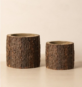 Maceta de Madera Natural Ecológica Hecha a Mano con Forma de Tronco de Árbol para Decoración del Hogar y Jardinería - Product Image 3