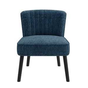 Sedia con Schienale a Conchiglia Blu Navy per Soggiorno - Product Image 3