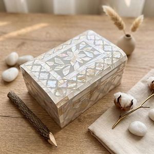 Caja de Almacenamiento Multifuncional Hermética con Incrustaciones de Madreperla, Estilo Árabe Clásico, Organizador de Joyas - Product Image 5