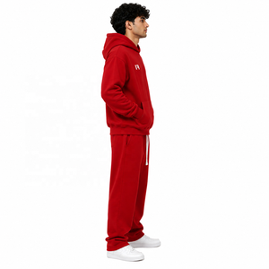 Fabricant en gros de survêtements personnalisés OEM, ensembles de sweats à capuche et de pantalons de jogging à double ceinture, survêtements pour hommes adultes, streetwear en gros - Product Image 2