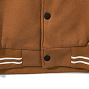 Veste de style universitaire contemporaine en patchwork urbain avec une construction de qualité, veste d'hiver pour tenues décontractées - Product Image 4