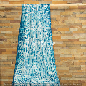 Orgánica 120gsm suave tela de algodón Natural hecho a mano Shibori Tie-Dyed Block Print tejido a mano artesanía costura cubierta camisa - Product Image 5