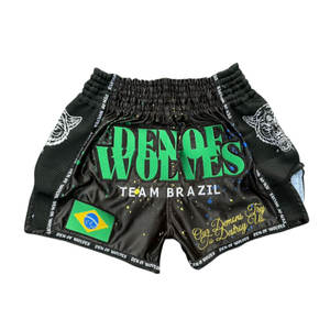 Pantalones Cortos de Muay Thai, Impresos, Elásticos, Transpirables, Ligeros, 100% Poliéster, Cómodos, Sublimados, Ropa de Artes Marciales - Product Image 1