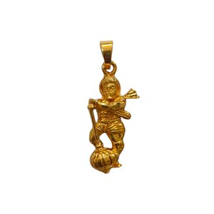 Pendentif Hanuman Doré avec Chaîne – Cadeau Écoresponsable pour Hommes et Femmes – Bijou Religieux Artisanal Moderne Fait Main – Produit de Tiers - Product Image 5