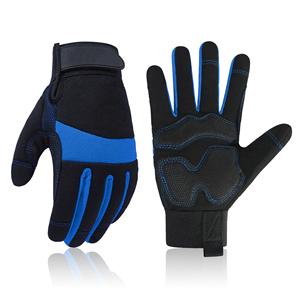 Guantes de Seguridad Duraderos con Palma Acolchada de Cuero para Manejo de Materiales en Almacenes y Reparación Automotriz, Diseño Casual - Product Image 1