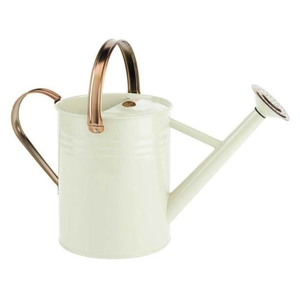 Arrosoir vintage en métal galvanisé, pot décoratif de jardin en acier avec bec rouge amovible, style ferme antique, pour jardinage intérieur et extérieur - Product Image 6