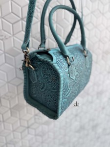 Bolso de Mano de Cuero Tallado a Mano, Estilo Bohemio, Nuevo, Hecho a Mano, Estilo Occidental, Multiusos - Product Image 2