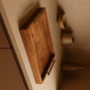 Classic Look Eco Friendly Elegant Antique <b>Mango</b> <b>Wood</b> Square Commercial Grade Food Contact Safe Custom Size Serving <b>Tray</b> - Product Image 4