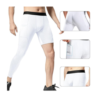 Pantalones de compresión de una pierna para hombre, ajustados, largos, para baloncesto, leggings de capa base, ropa interior - Product Image 3