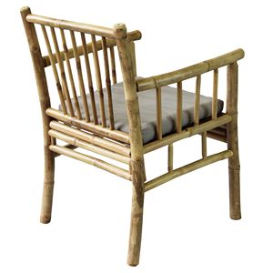 Wholesale Bamboo Garden Chair Natural Outdoor Indoor Patio Seating with Cushion Durable Comfortable Design Furniture OEM ODM - Product Image 6