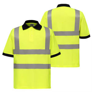 High Visibility Short Sleeve Reflective Safety T Shirt Men Heavy Duty Breathable Hi Vis Shirt Safety Moisture - Product Image 4