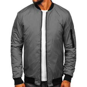 OEM Custom Design Winter Men's Black Soft Shell Waterproof Bomber <b>Jacket</b> with Full Zipper and Front Zipper Pocket - Product Image 2