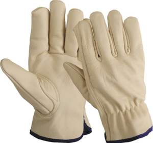 Guantes de Trabajo Resistentes de Cuero Vacuno, Guantes de Conductor para Conducir Camiones, Jardinería, Almacén - Product Image 1