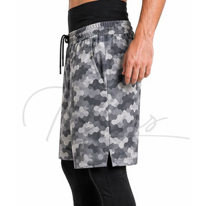 Nuevos pantalones cortos Awrah con logotipo personalizado, camuflaje, color blanco sólido, pantalones cortos de playa musulmanes, pantalones cortos Awrah para hombre. - Product Image 6