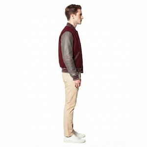 Chaqueta Universitaria Personalizada Estilo Letterman con Ribetes Acanalados para Hermandades y Productos de Estilo Griego - Product Image 3