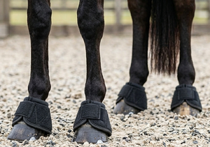 Equestrian Overreach Horse Bell Boot Loop Fabric Neoprene Padded, <b>Velcro</b> <b>Strap</b> Protective Durable - Product Image 4