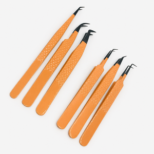 HARRAR GROUP COMPANIES – Kit professionnel de pinces à cils en acier inoxydable, à pointes courbées et angulées de précision pour extensions de cils - Product Image 1