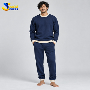 Survêtement homme double couche de qualité supérieure, en tissu doux, construction chaude, coupe confortable, poignets côtelés, idéal pour l'hiver - Product Image 4