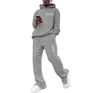 Trajes Deportivos de Felpa de Algodón de Alta Calidad, Lavados con Ácido, Casuales, de Invierno, para Hombre, Ligeros, Transpirables, Pantalones Lisos - Product Image 2