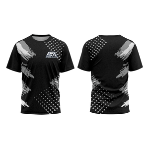 T-shirt à manches courtes pour homme, séchage rapide, tissu tricoté, imprimé, pour la musculation, le sport et les entraînements en plein air - Product Image 2