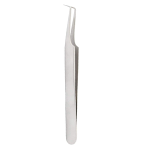 Pince à épiler allemande en acier inoxydable pour extensions de cils, à pointe incurvée et fine, pour retrait de cils, usage professionnel en salon de beauté - Product Image 5