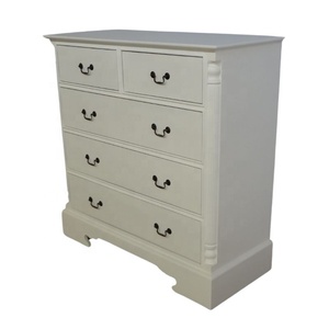 Juego de muebles de dormitorio pintados en blanco de reproducción antigua con cama de trineo francés para decorar el hogar y el Hotel de estilo europeo - Product Image 4