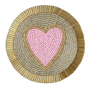 Trendy Elegant Handcrafted <b>Beaded</b> Embroidery <b>Coasters</b> Waterproof Customizable Stylish European Style Offset Promotional - Product Image 1